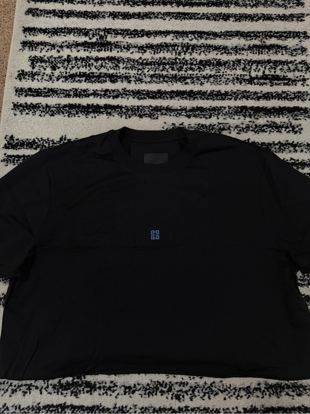 Black givenchy cropped Short-Sleeve Logo Tee